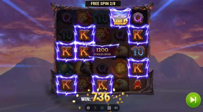 Colt Lightning Inferno laimėjimas Bonus žaidime